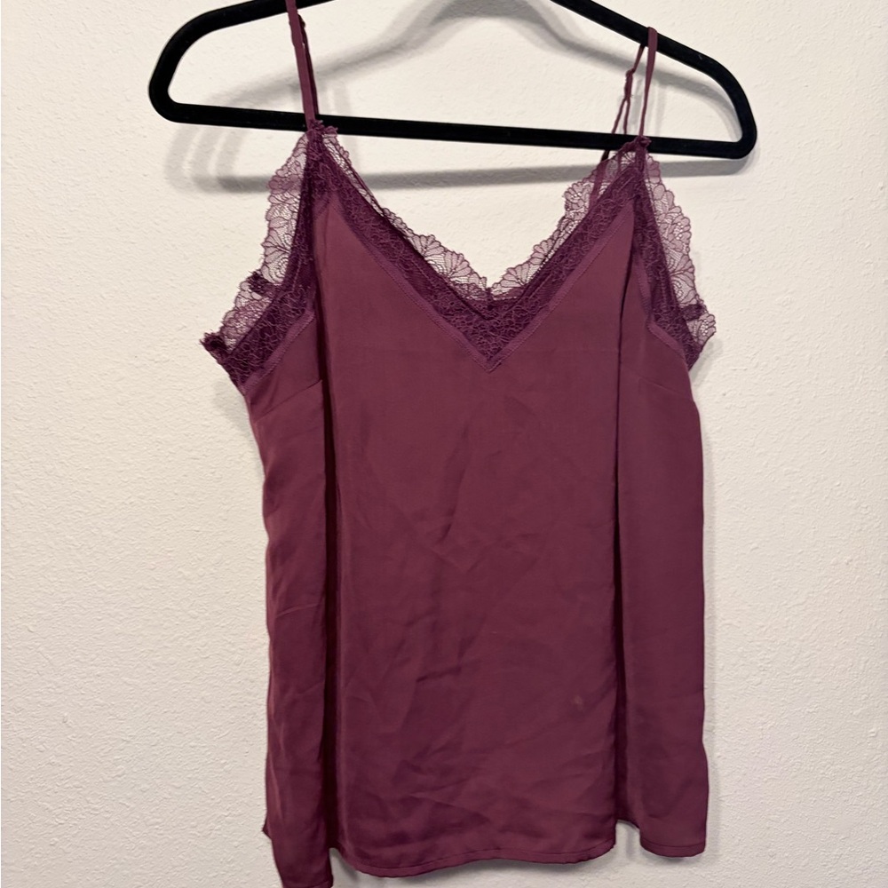 Old Navy Plum Lace-Trim Cami Top